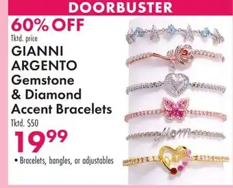 Boscov's GIANNI ARGENTO Gemstone & Diamond Accent Bracelets offer