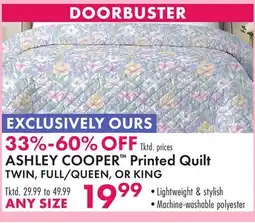 Boscov's ASHLEY COOPER Printed Quilt offer