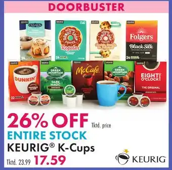Boscov's ENTIRE STOCK KEURIG K-Cups offer