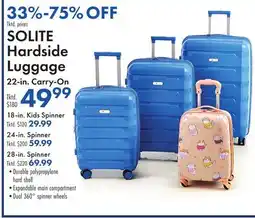 Boscov's SOLITE Hardside Luggage offer