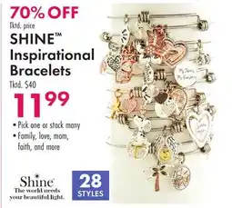Boscov's SHINE Inspirational Bracelets offer