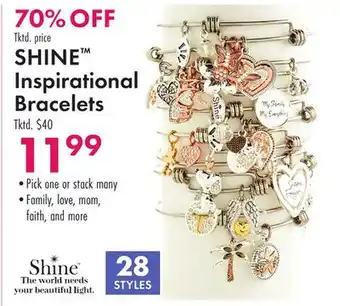 Boscov's SHINE Inspirational Bracelets offer