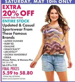 Boscov's ENTIRE STOCK Updated Casual Sportswear From These Famous Brands offer