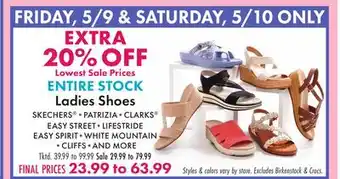 Boscov's ENTIRE STOCK Ladies Shoes offer