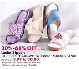 Boscov's Ladies Slippers offer