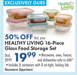 Boscov's HEALTHY LIVING 16-Piece Glass Food Storage Set offer