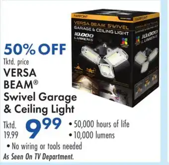 Boscov's VERSA BEAM Swivel Garage & Ceiling Light offer