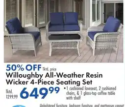 Boscov's Willoughby All-Weather Resin Wicker 4-Piece Seating Set offer