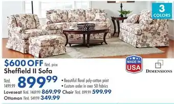 Boscov's Sheffield II Sofa offer