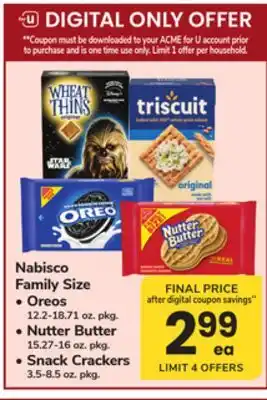ACME Nabisco Family Size offer