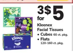 ACME Kleenex Facial Tissues Cubes 60 ct. pkg. Flats 120-160 ct. pkg offer