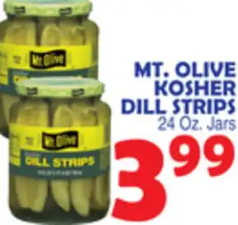 Bravo Supermarkets MT. OLIVE KOSHER DILL STRIPS offer