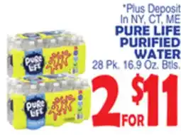Bravo Supermarkets PURE LIFE PURIFIED WATER offer