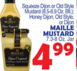 Bravo Supermarkets MAILLE MUSTARD, 7.3-8 Oz. Jar offer