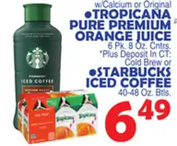 Bravo Supermarkets TROPICANA PURE PREMIUM ORANGE JUICE offer