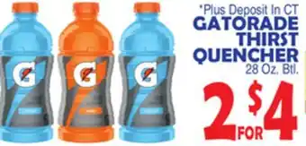 Bravo Supermarkets GATORADE THIRST QUENCHER offer