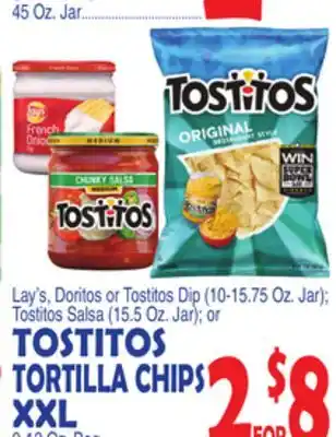 Bravo Supermarkets TOSTITOS TORTILLA CHIPS XXL, 9-13 Oz. Bag offer