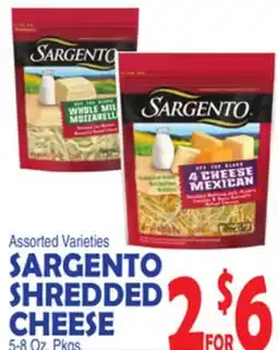 Bravo Supermarkets SARGENTO SHREDDED CHEESE offer