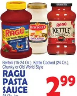 Bravo Supermarkets RAGU PASTA SAUCE 45 Oz. Jar offer