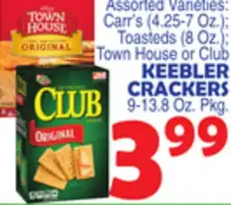 Bravo Supermarkets KEEBLER CRACKERS 9-13.8 Oz. Pkg offer