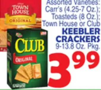 Bravo Supermarkets KEEBLER CRACKERS 9-13.8 Oz. Pkg offer