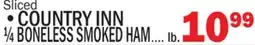 Bravo Supermarkets COUNTRY INN ¼ BONELESS SMOKED HAM offer