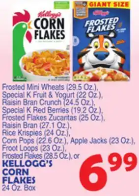 Bravo Supermarkets KELLOGG'S CORN FLAKES 24 Oz. Box offer