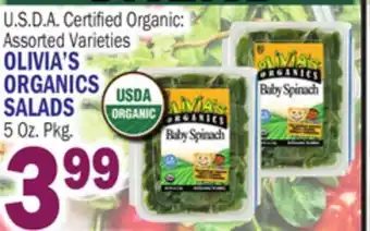 Bravo Supermarkets OLIVIA'S ORGANICS SALADS offer