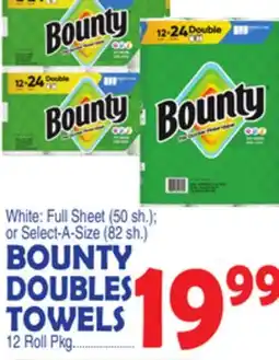 Bravo Supermarkets BOUNTY DOUBLES TOWELS offer