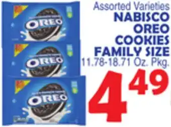 Bravo Supermarkets NABISCO OREO COOKIES FAMILY SIZE offer