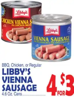 Bravo Supermarkets LIBBY'S VIENNA SAUSAGE offer
