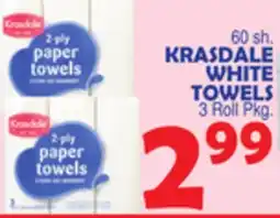 Bravo Supermarkets KRASDALE WHITE TOWELS offer