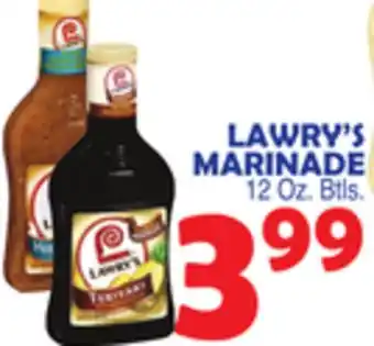 Bravo Supermarkets LAWRY'S MARINADE offer