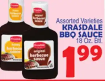 Bravo Supermarkets KRASDALE BBQ SAUCE offer