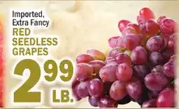 Bravo Supermarkets RED SEEDLESS GRAPES offer