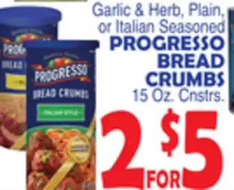 Bravo Supermarkets PROGRESSO BREAD CRUMBS offer