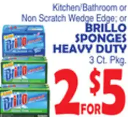 Bravo Supermarkets BRILLO SPONGES HEAVY DUTY offer