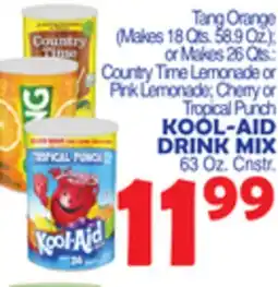 Bravo Supermarkets KOOL-AID DRINK MIX 63 Oz. Cnstr offer