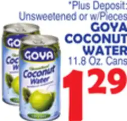 Bravo Supermarkets GOYA COCONUT WATER offer