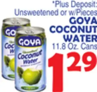 Bravo Supermarkets GOYA COCONUT WATER offer