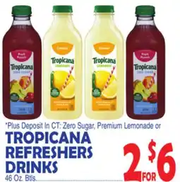 Bravo Supermarkets TROPICANA REFRESHERS DRINKS offer