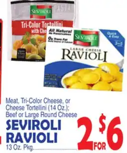 Bravo Supermarkets SEVIROLI RAVIOLI 13 Oz. Pkg offer