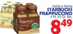 Bravo Supermarkets STARBUCKS FRAPPUCCINO offer