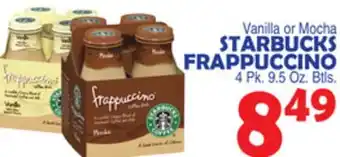 Bravo Supermarkets STARBUCKS FRAPPUCCINO offer