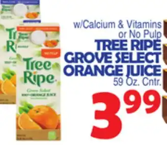 Bravo Supermarkets TREE RIPE GROVE SELECT ORANGE JUICE offer