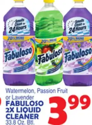 Bravo Supermarkets FABULOSO 2X LIQUID CLEANER offer