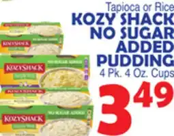 Bravo Supermarkets KOZY SHACK NO SUGAR ADDED PUDDING offer