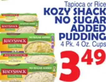 Bravo Supermarkets KOZY SHACK NO SUGAR ADDED PUDDING offer