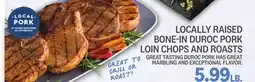Kings Food Markets LOCALLY RAISED BONE-IN DUROC PORK LOIN CHOPS AND ROASTS offer
