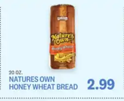 Kings Food Markets NATURES OWN HONEY WHEAT BREAD offer